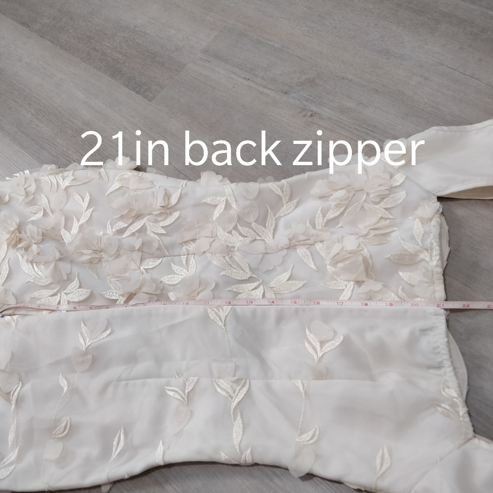 Prom dress custom cream floral JANE.X Emma - Picture 15 of 17